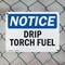 Signmission Drip Torch Fuel OSHA Notice Sign, Plastic, 14in W x 10in L, 2PK OS-2PACK-NS-P-1014-L-11551 - alternate 5